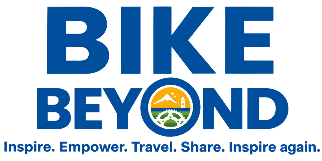 BIKE Beyond Transparent Logo Inspire Empower Travel Share Inspire Again